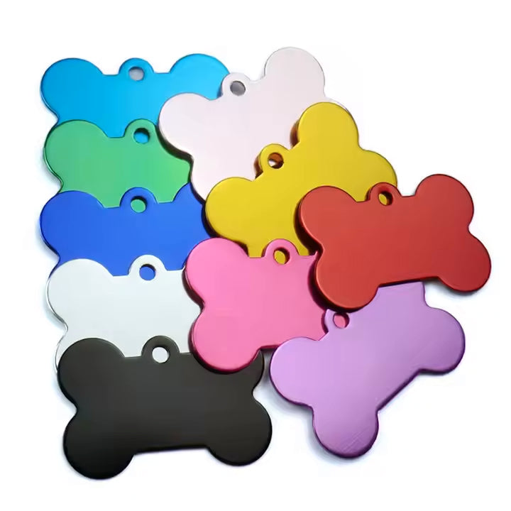 Anodised Aluminium ID Tags - Bone