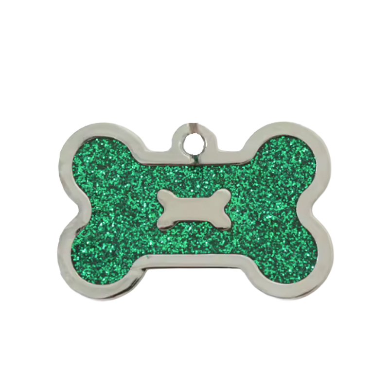 Alloy ID Tags - All Glitter Bone