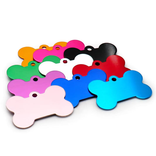 Anodised Aluminium ID Tags - Bone