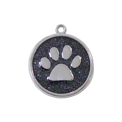 Alloy ID Tags - All Glitter Round