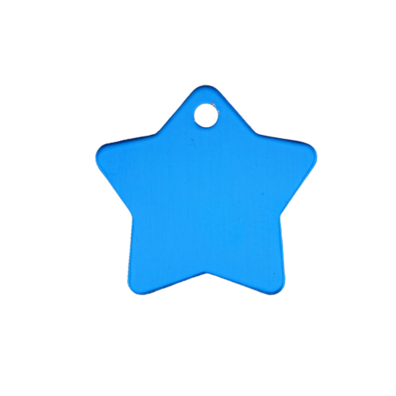 Anodised Aluminium ID Tags - Star