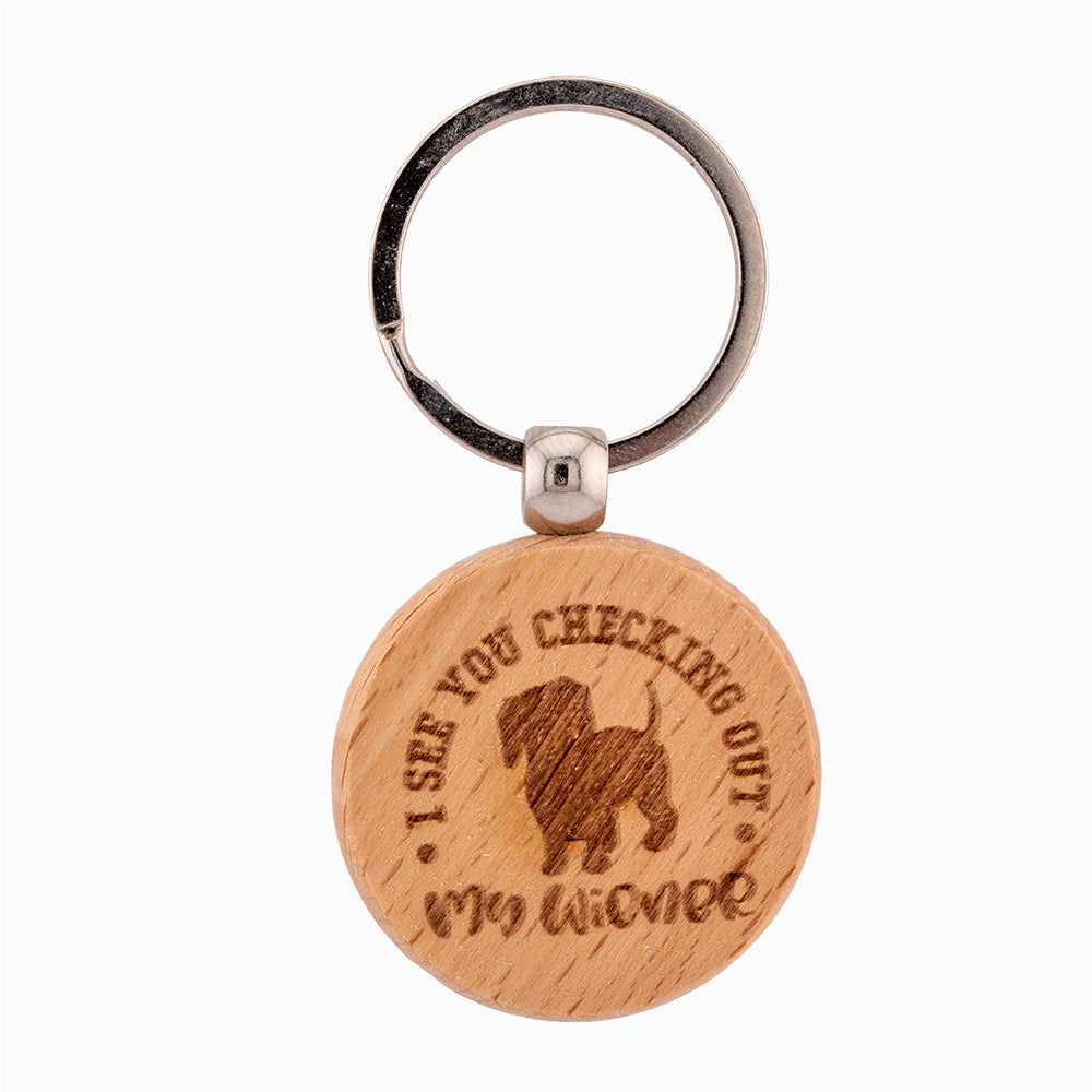 Round Wooden Keyrings - Various Designs