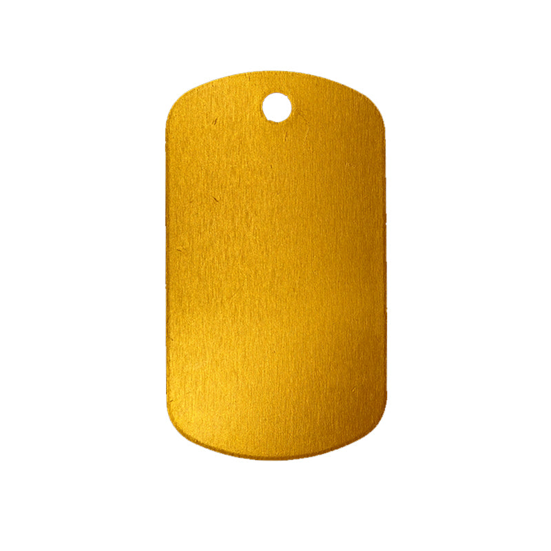 Anodised Aluminium ID Tags - Traditional "Dog Tag"