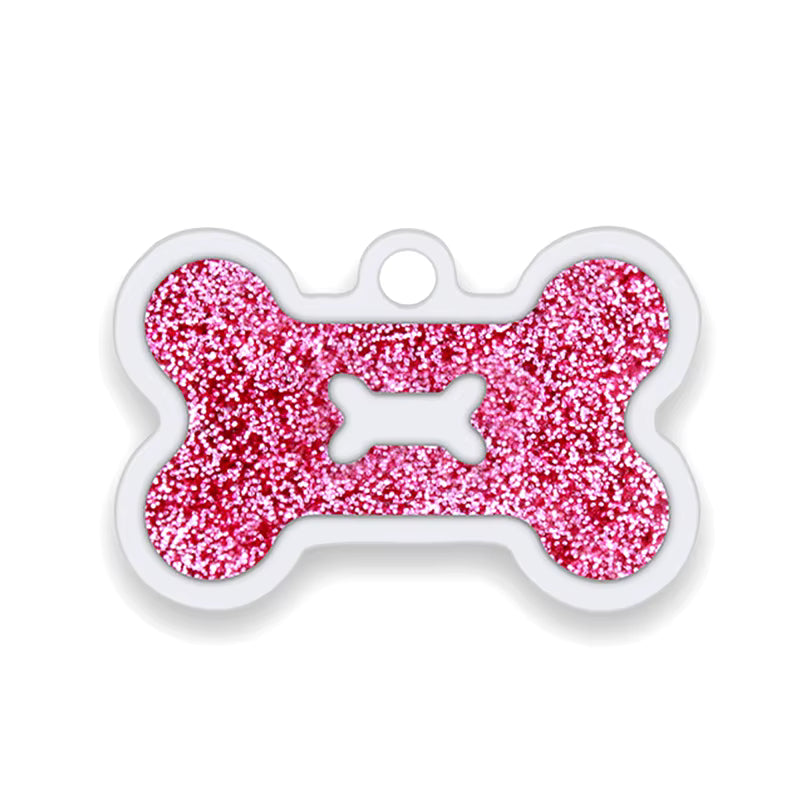 Alloy ID Tags - All Glitter Bone