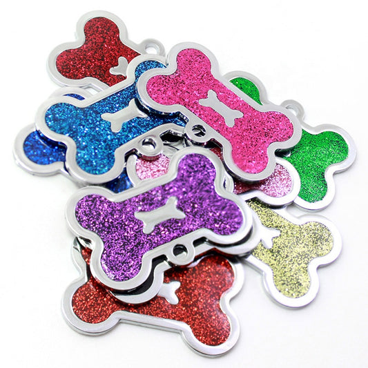 Alloy ID Tags - All Glitter Bone
