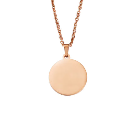 Custom Engraved Round Pendant Necklace