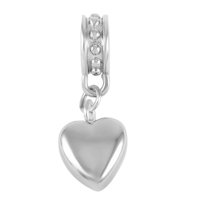 Memorial Pendant - Stainless Steel Cremation Urn - Bracelet Heart