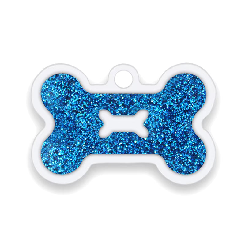 Alloy ID Tags - All Glitter Bone