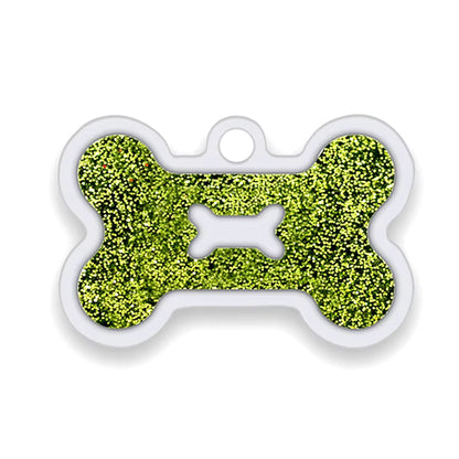 Alloy ID Tags - All Glitter Bone