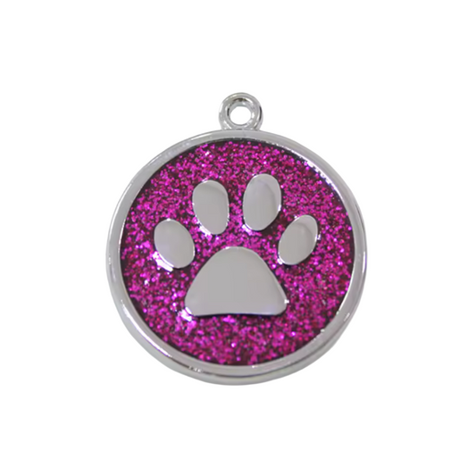 Alloy ID Tags - All Glitter Round