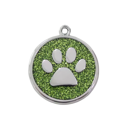 Alloy ID Tags - All Glitter Round