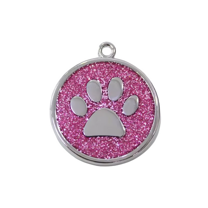 Alloy ID Tags - All Glitter Round