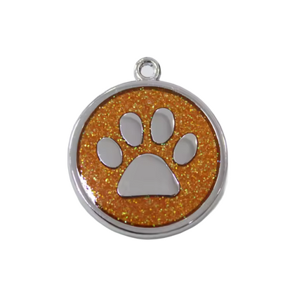 Alloy ID Tags - All Glitter Round