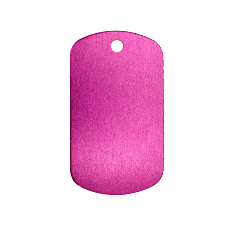 Anodised Aluminium ID Tags - Traditional "Dog Tag"