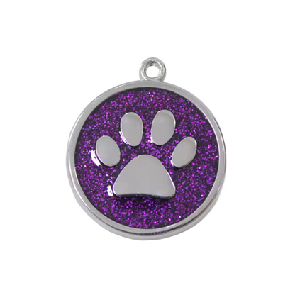 Alloy ID Tags - All Glitter Round