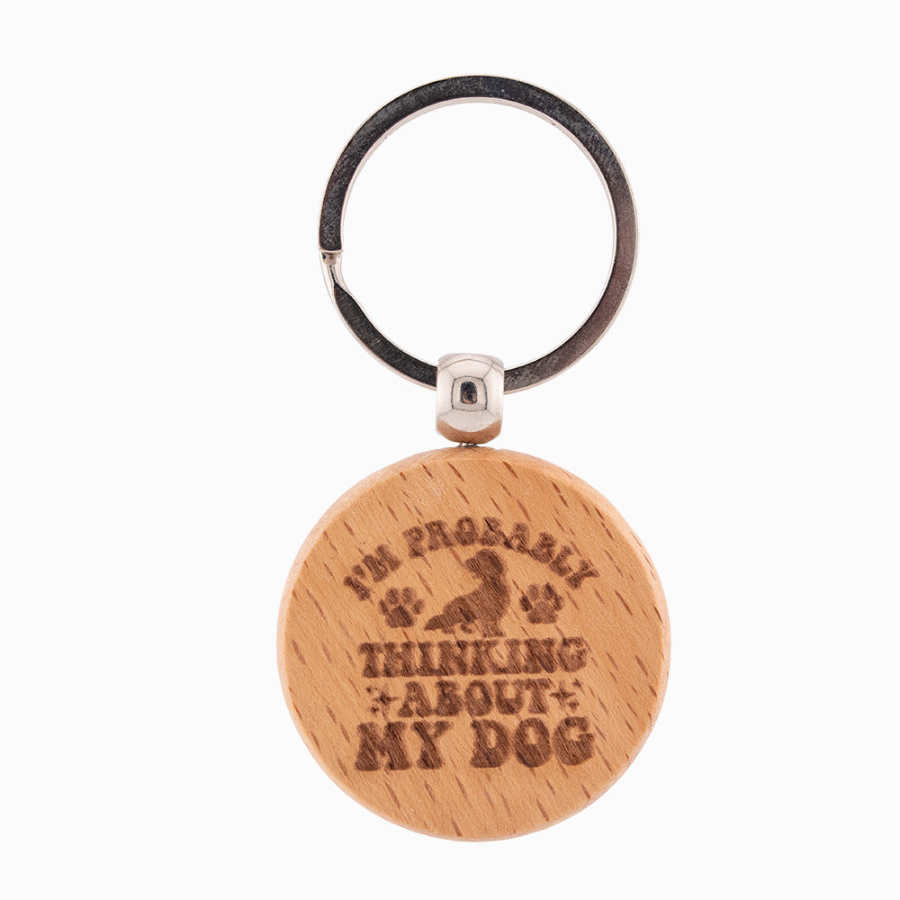 Round Wooden Keyrings - Various Designs