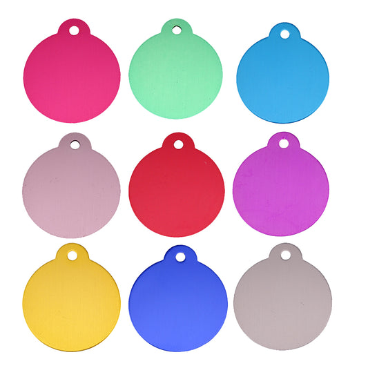 Anodised Aluminium ID Tags - Round